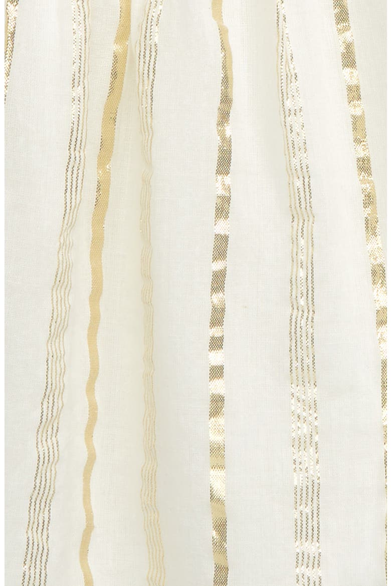 Sparkle Stripe Dress, Alternate, color, IVORY EGRET- GOLD STRIPE