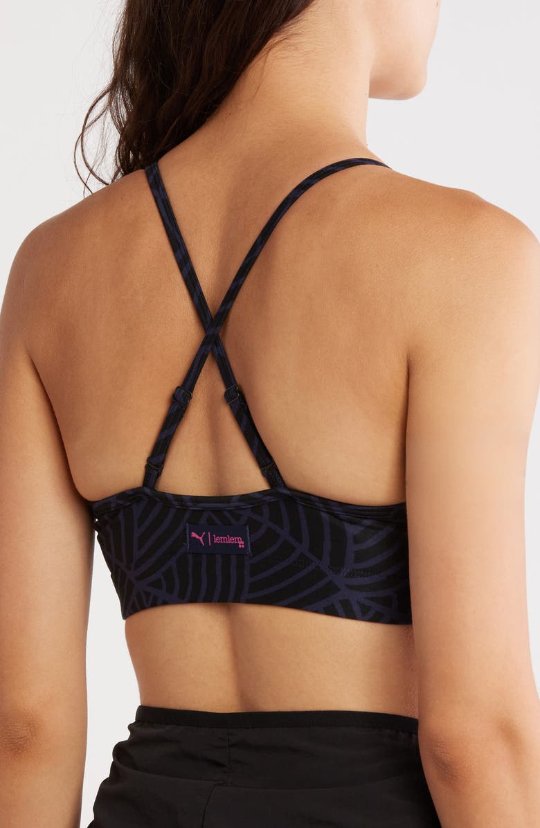 PUMA LemLem Low Impact Sports Bra, Alternate, color, Puma Navy-Puma Black