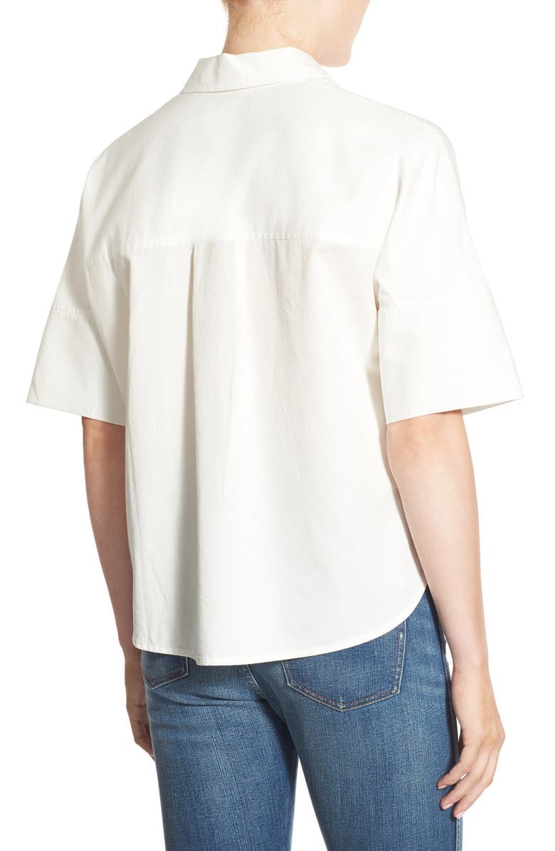 Madewell 'Courier' Drape Front Shirt, Alternate, color, 