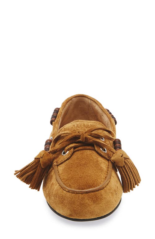 Miu Miu Suede Tassel Boatshoe