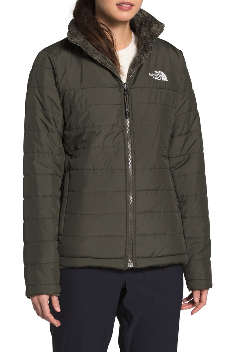 Mossbud Insulated Water Repellent Reversible Jacket, Main, color, NEW TAUPE GREEN