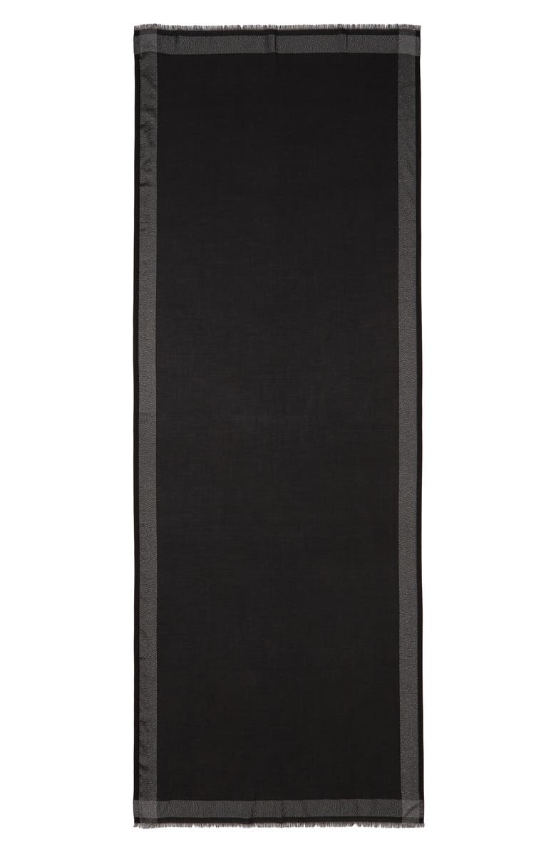 Nordstrom Shimmer Wrap Scarf, Alternate, color, Black