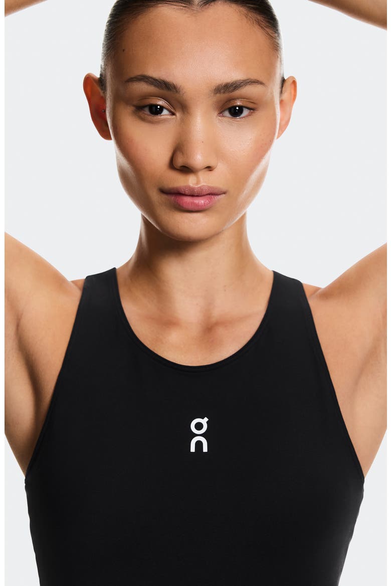 Court Split Performance Dress, Alternate, color, BLACK