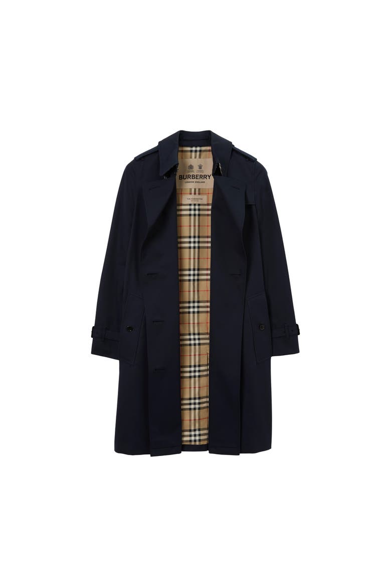 Mid-length Kensington Heritage Trench Coat, Alternate, color, Coal blue