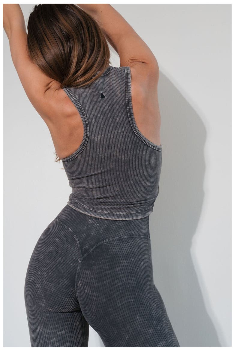 Cloud II Rib High Neck Tank, Alternate, color, Iron Washed