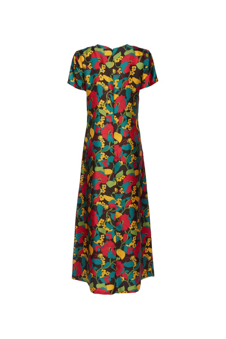 Swing Dress Vines Brown, Alternate, color, Vines Brown