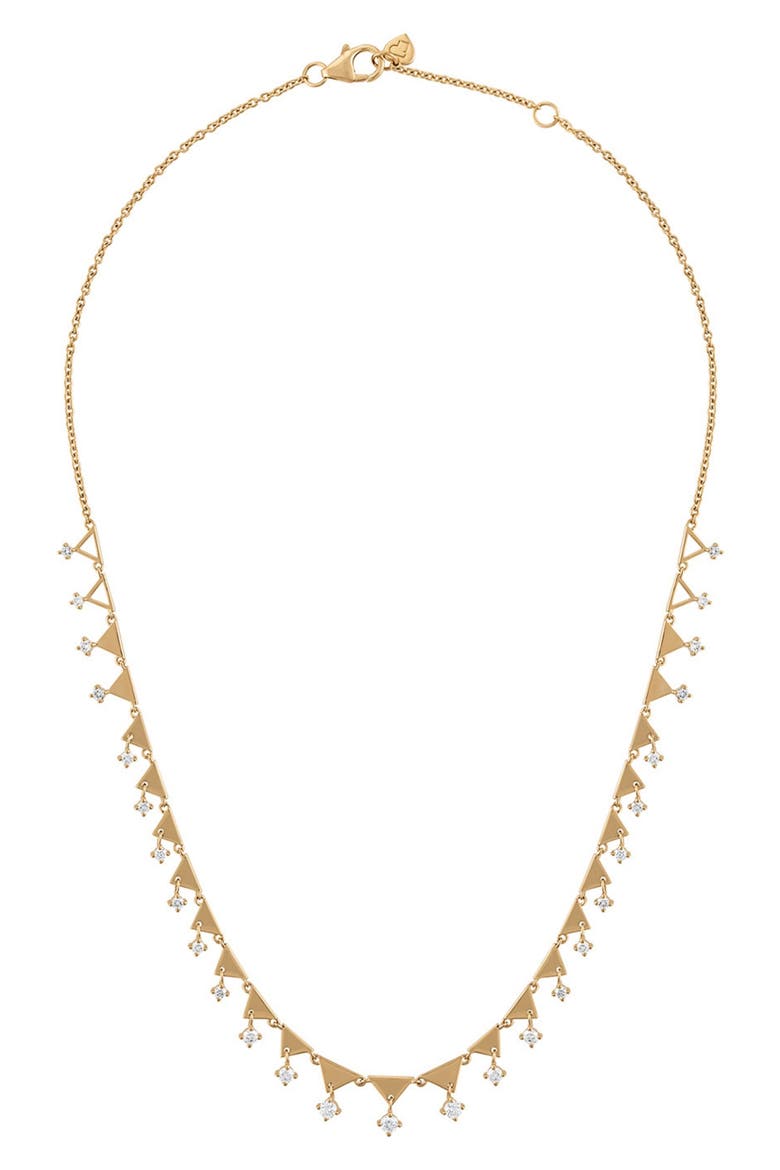 Shine 14k Gold Diamond Collar Necklace, Main, color, DIAMOND