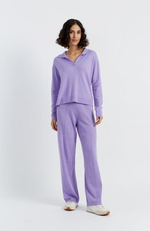 Chinti & Parker Lavender Wool-cashmere Collared Sweater In Lilac Melange