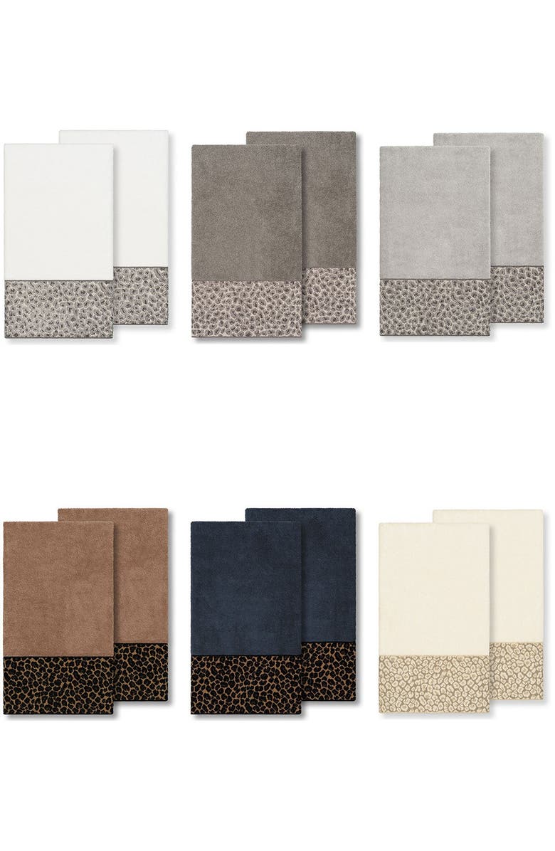 Linum Home Textiles Spots Embellished Bath Towel - Set of 2 - Cream, Alternate, color, Cream