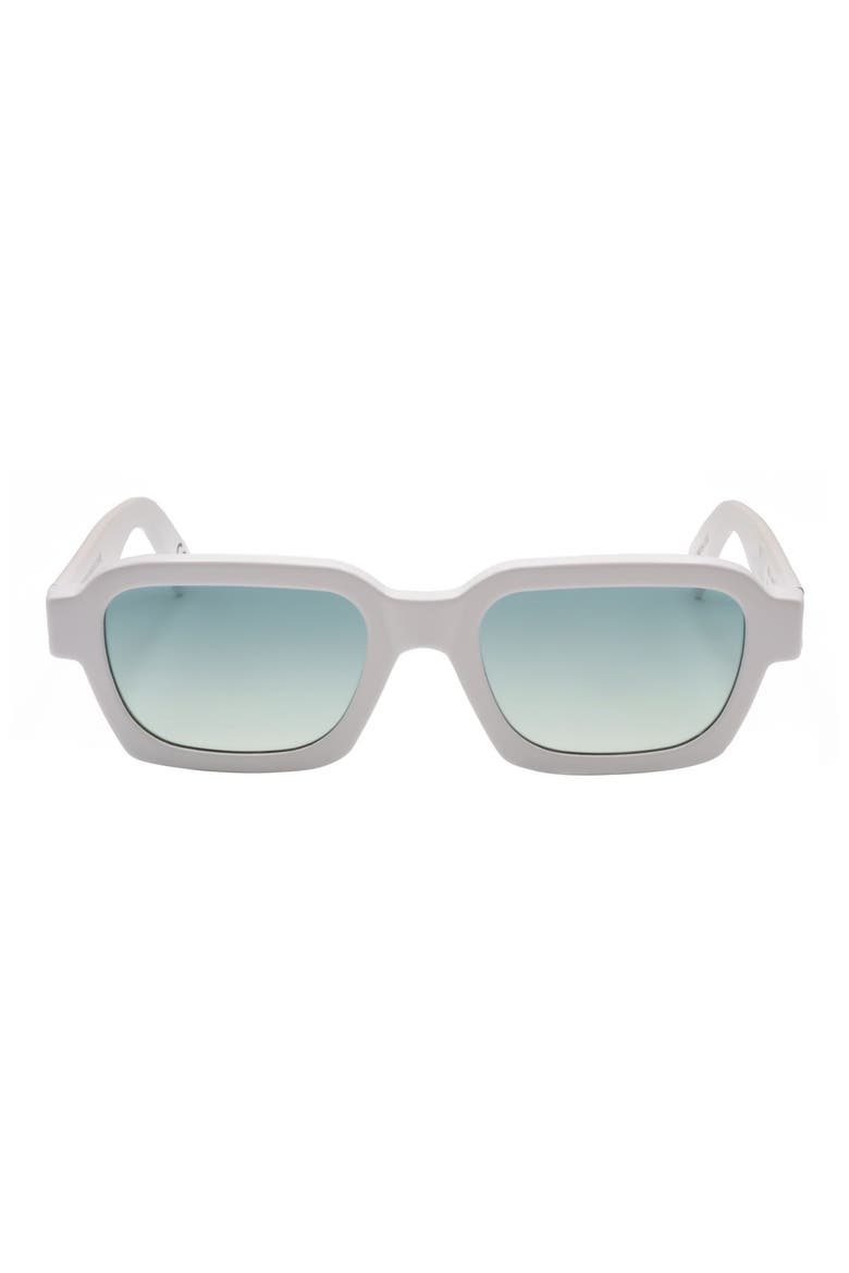 56mm Square Sunglasses, Main, color, WHITE