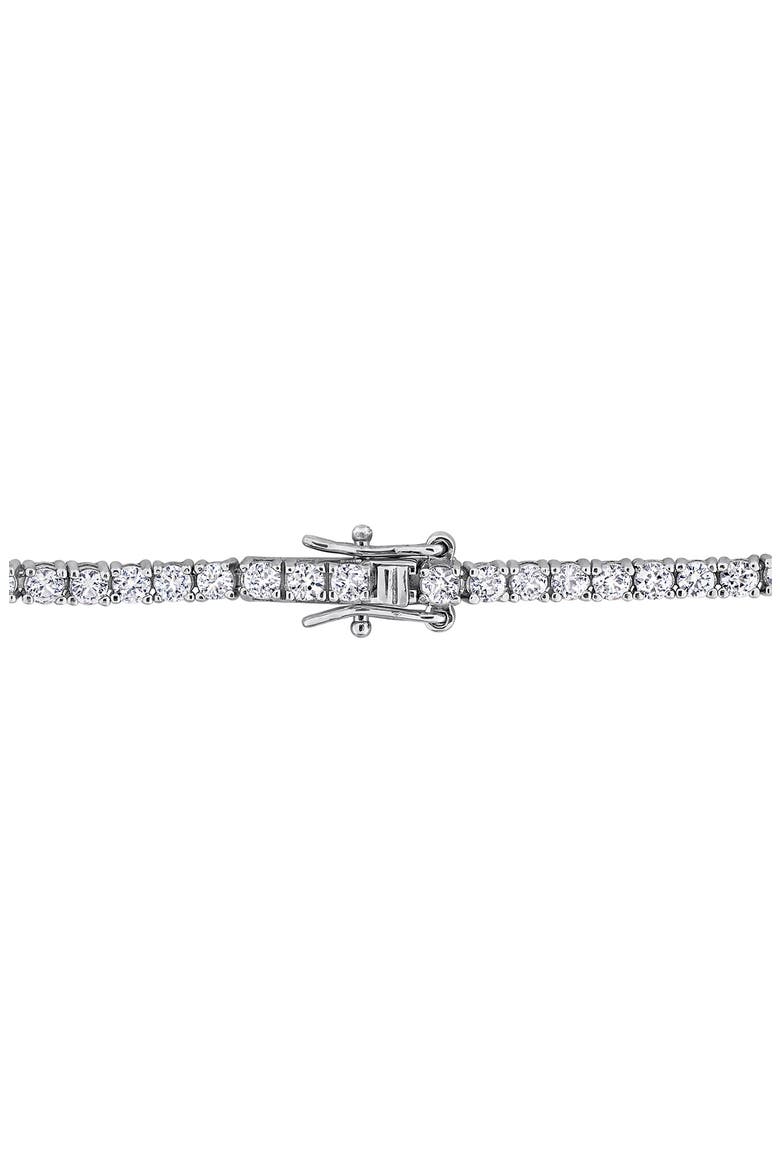 Lab-Grown White Sapphire Tennis Bracelet, Alternate, color, WHITE