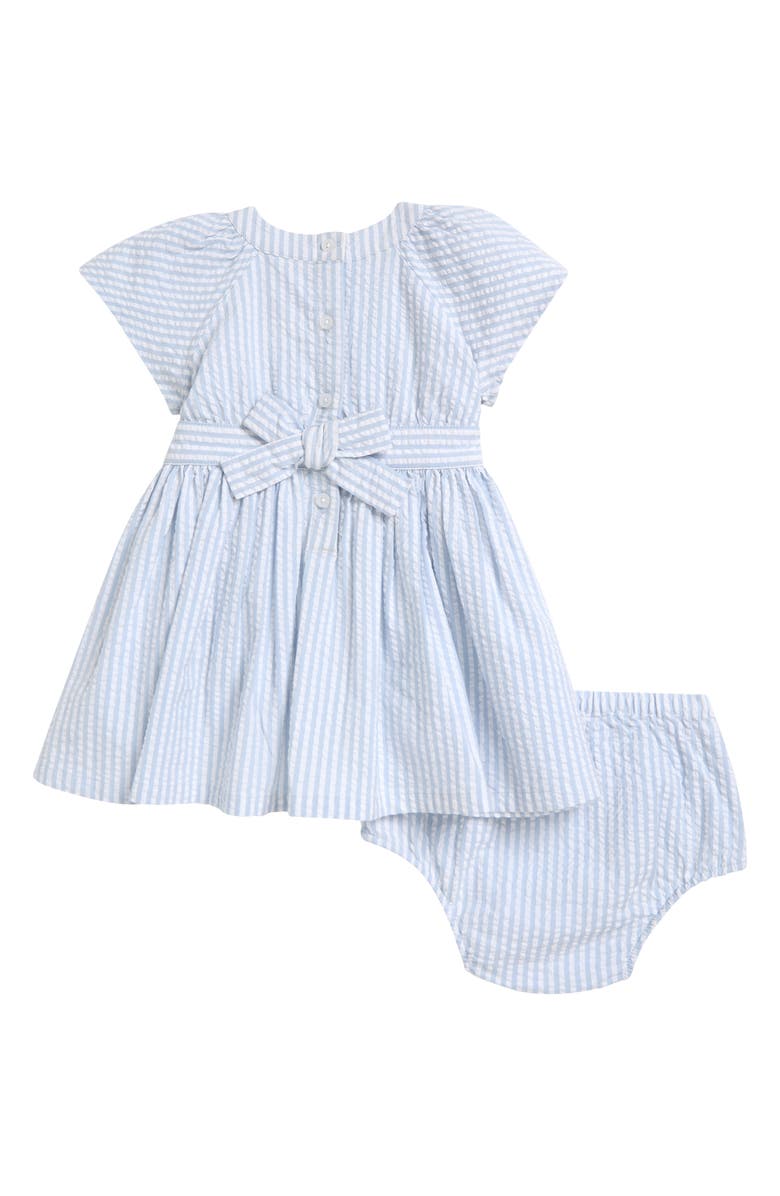 Nordstrom Stripe Seersucker Cotton Dress & Bloomers, Alternate, color, Blue Fog Stripe