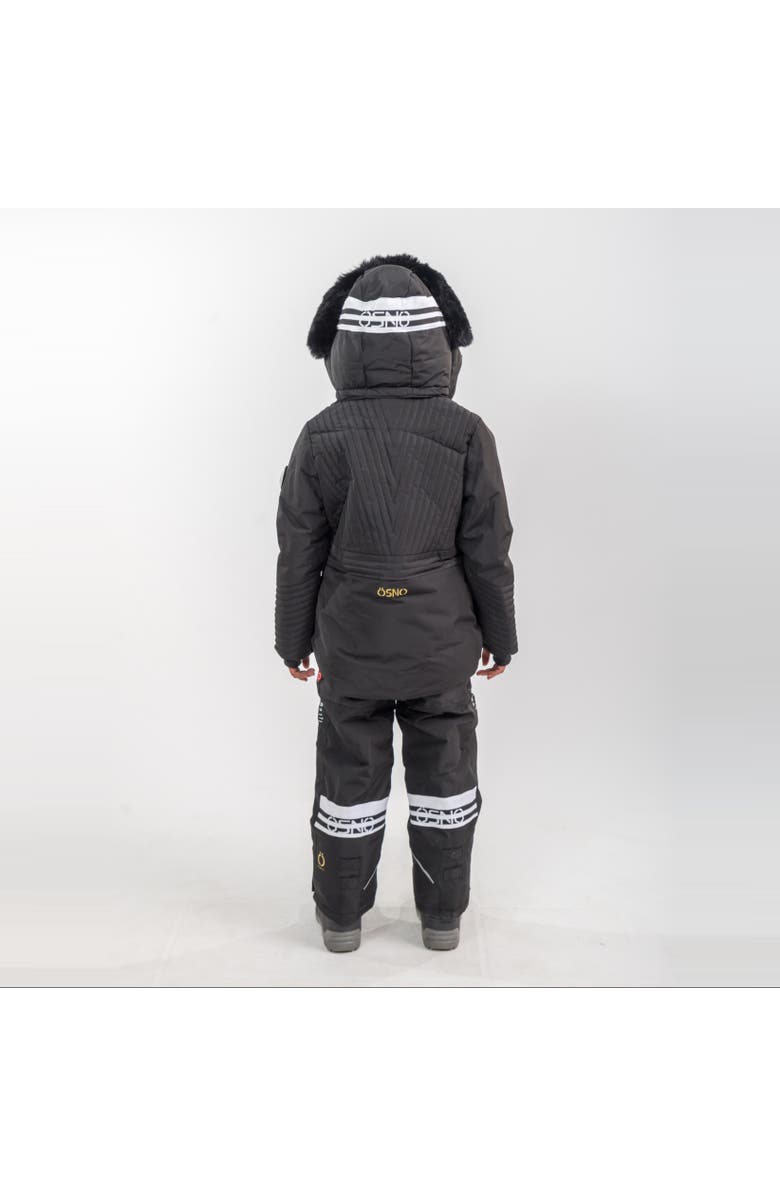 ÖSNO Vicky Luxury Snowsuit, Alternate, color, With Charcoal Black Fur