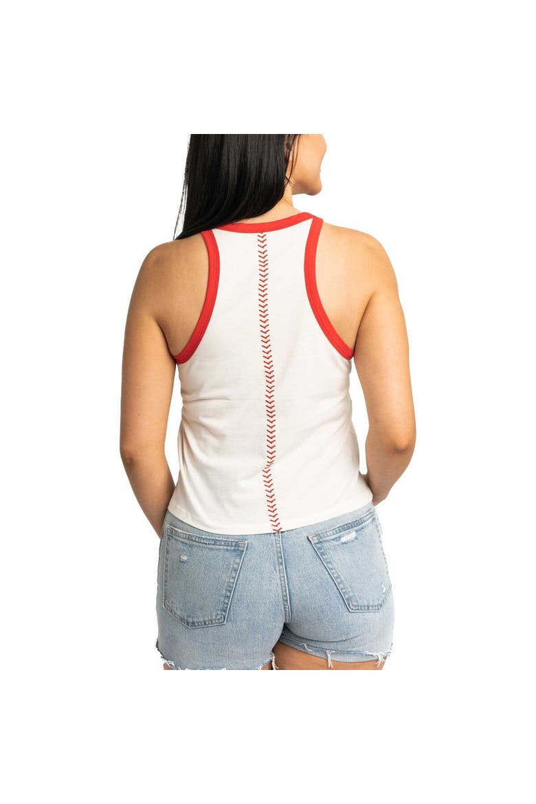 Women's Lusso White St. Louis Cardinals Jane Tank Top, Alternate, color, White