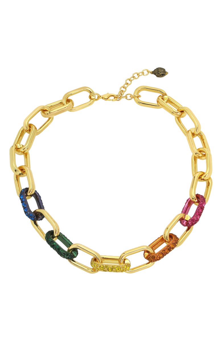 Kurt Geiger London Pavé Link Collar Necklace, Main, color, 