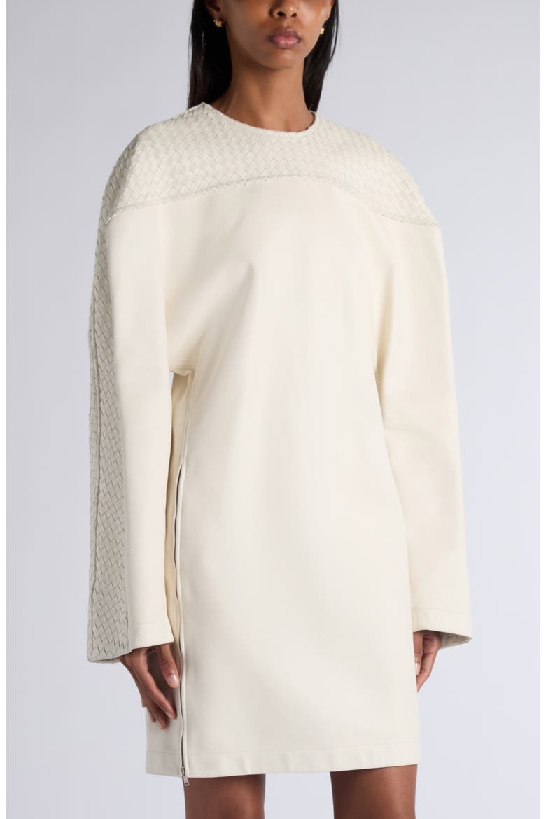 Intrecciato Leather Top, Alternate, color, 9107 PARCHMENT