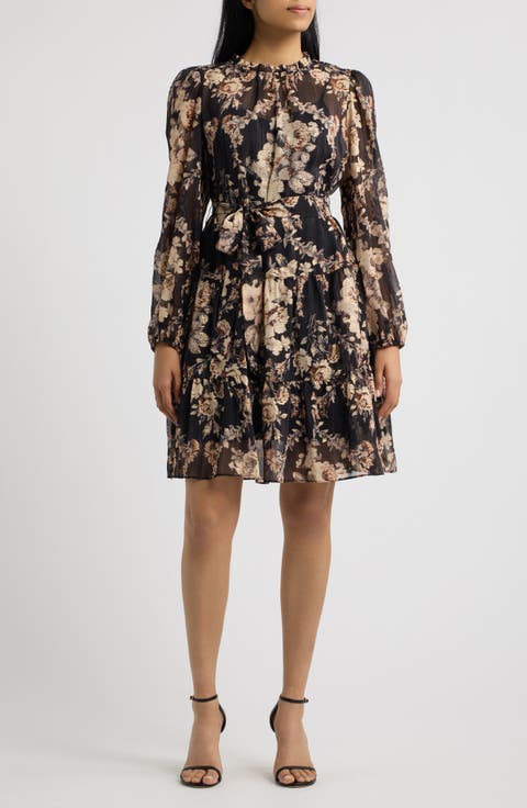 Smocked Neck Tiered Minidress