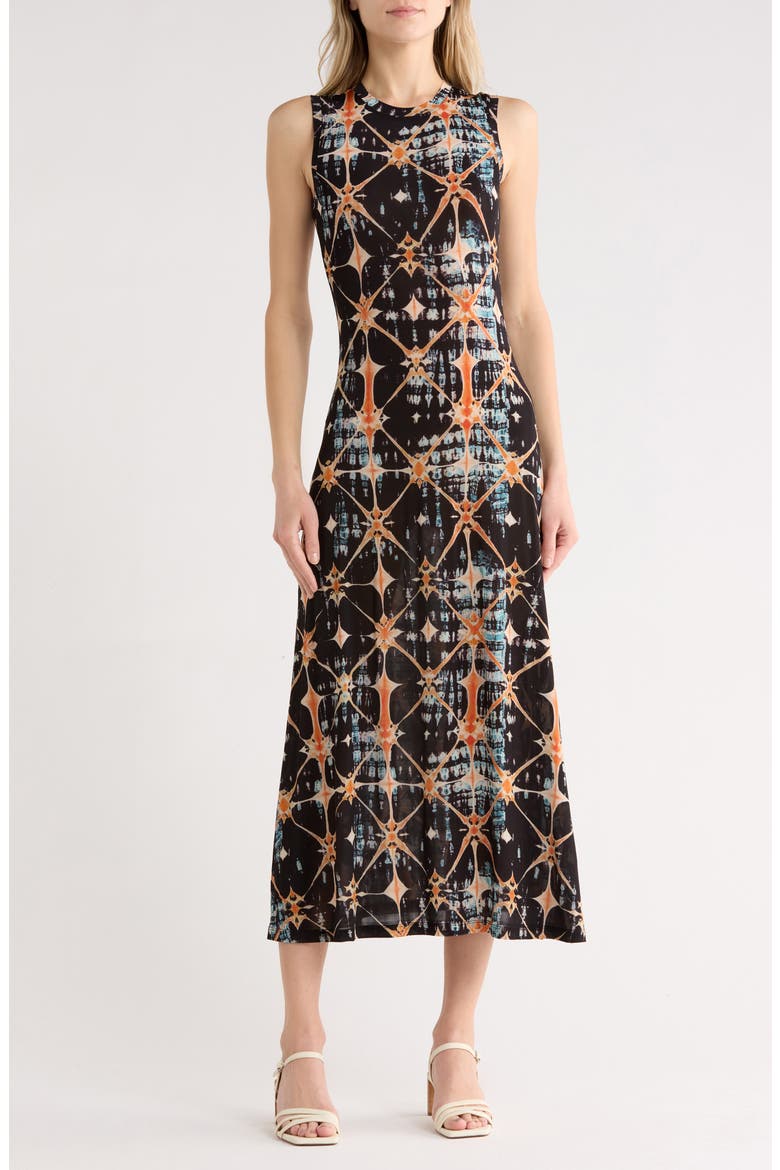 Orla Sleeveless Midi Dress, Main, color, PHOENIX