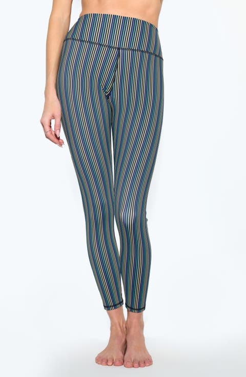 Aura Lotus Stripe 7/8 Leggings