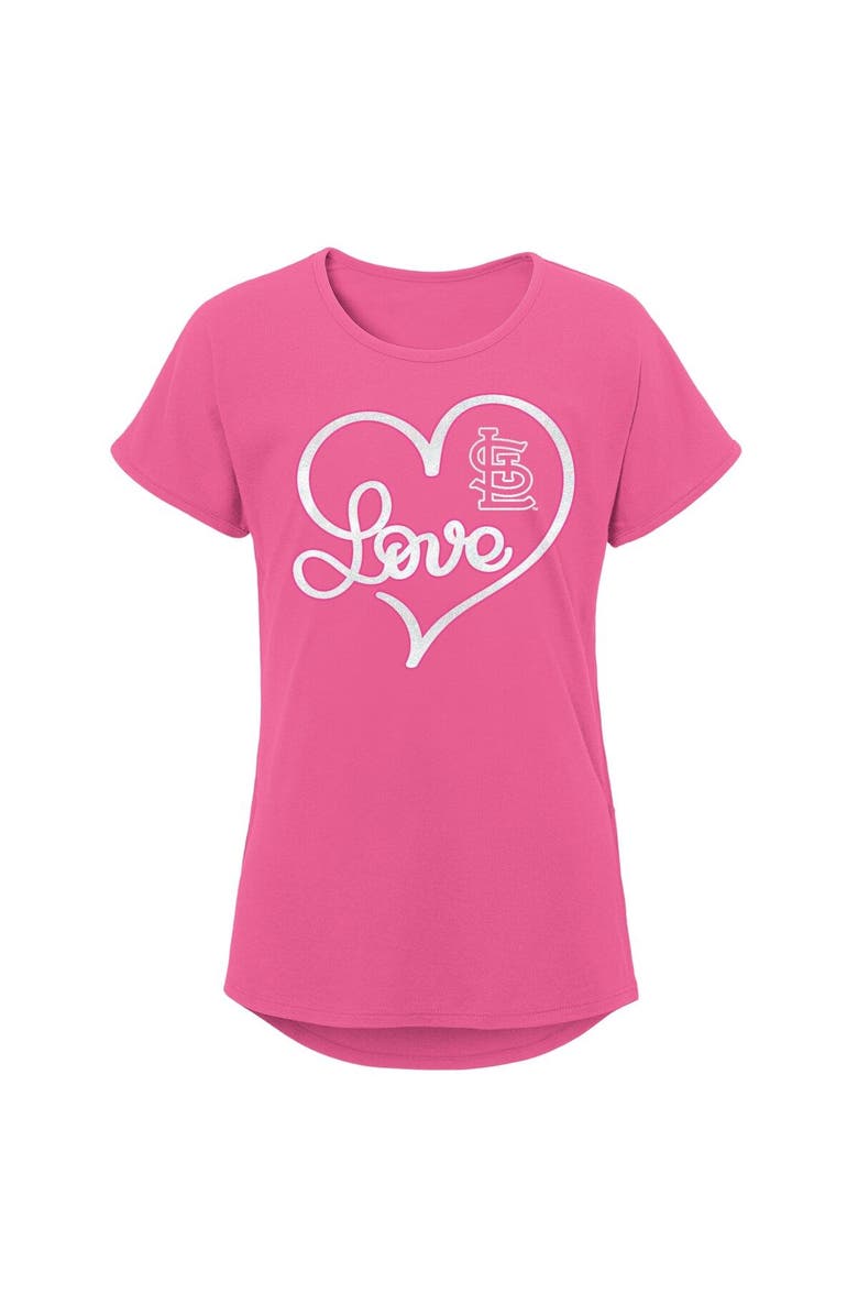 Outerstuff Girls Youth Pink St. Louis Cardinals Lovely T-Shirt, Alternate, color, 