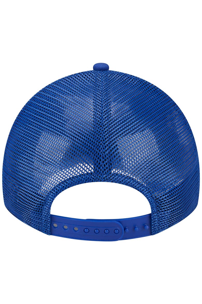 Men's New Era Royal Philadelphia 76ers Distinct Side Patch Trucker 9TWENTY Adjustable Hat, Alternate, color, Royal