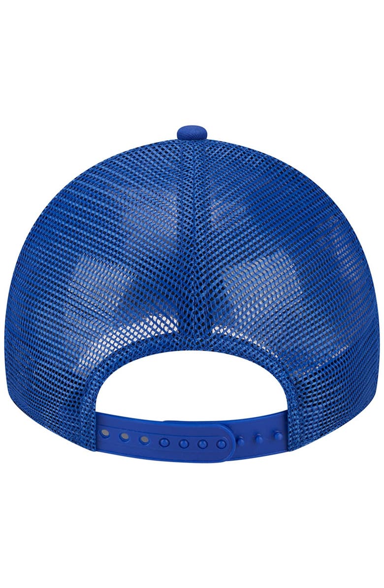 New Era Men's New Era Royal Philadelphia 76ers Distinct Side Patch Trucker 9TWENTY Adjustable Hat, Alternate, color, Royal