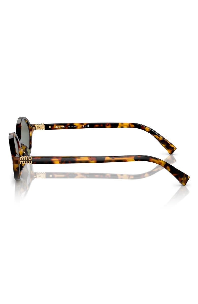 Miu Miu 50mm Oval Sunglasses, Alternate, color, Honey Havana / Green