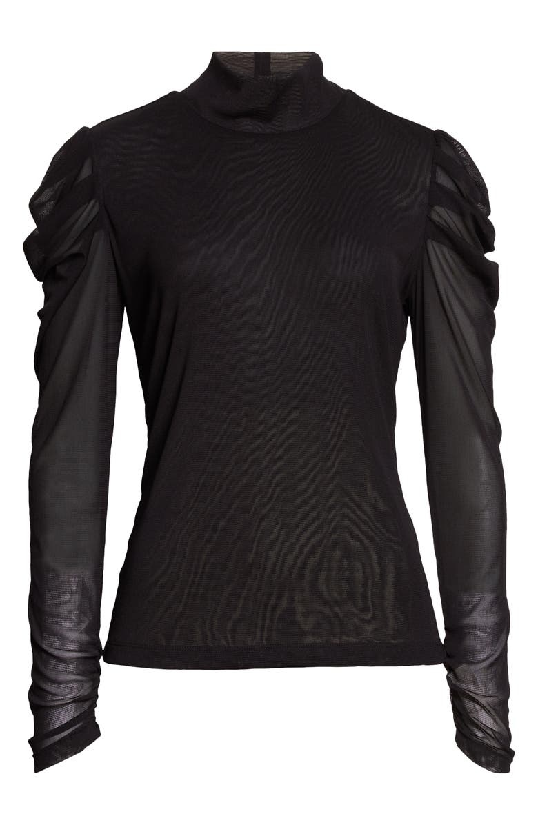 DVF Remy Ruched Mesh Top, Alternate, color, 
