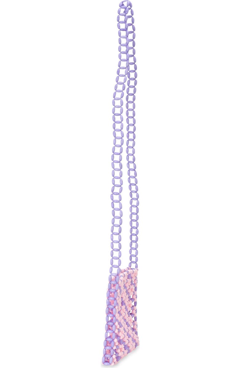 Iscream Kids' Beaded Flower Bag, Alternate, color, Pink/ Purple