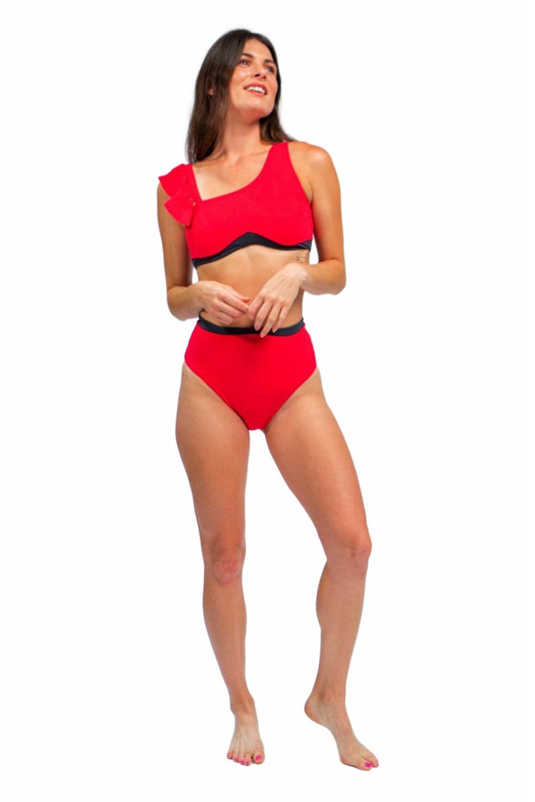 Rafaela Contouring Bikini Top, Alternate, color, Red
