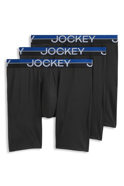 Men's Infinite Cool Microfiber Stretch 8" Long Leg Boxer Brief - 3 Pack
