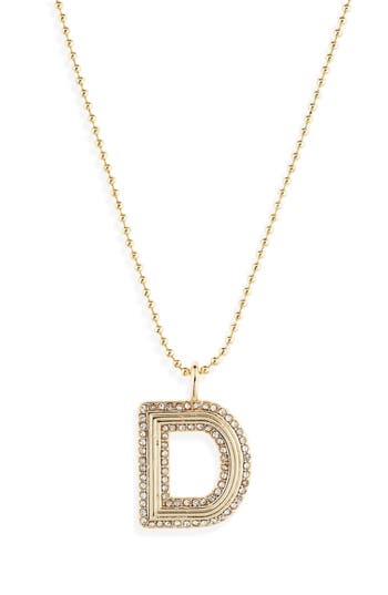 Baublebar Arianna Initial Pendant Necklace In Gold