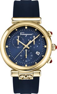 FERRAGAMO Ora Silicone Strap Watch, 40mm