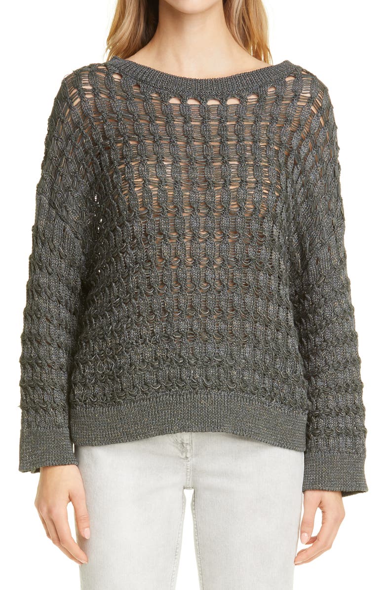 Fabiana Filippi Cotton Blend Sweater, Main, color, 