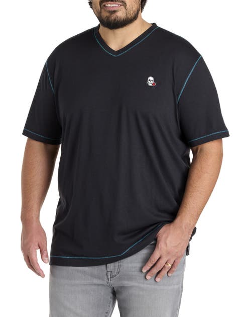 Big & Tall Westwood Contrast Stitch V-Neck T-Shirt