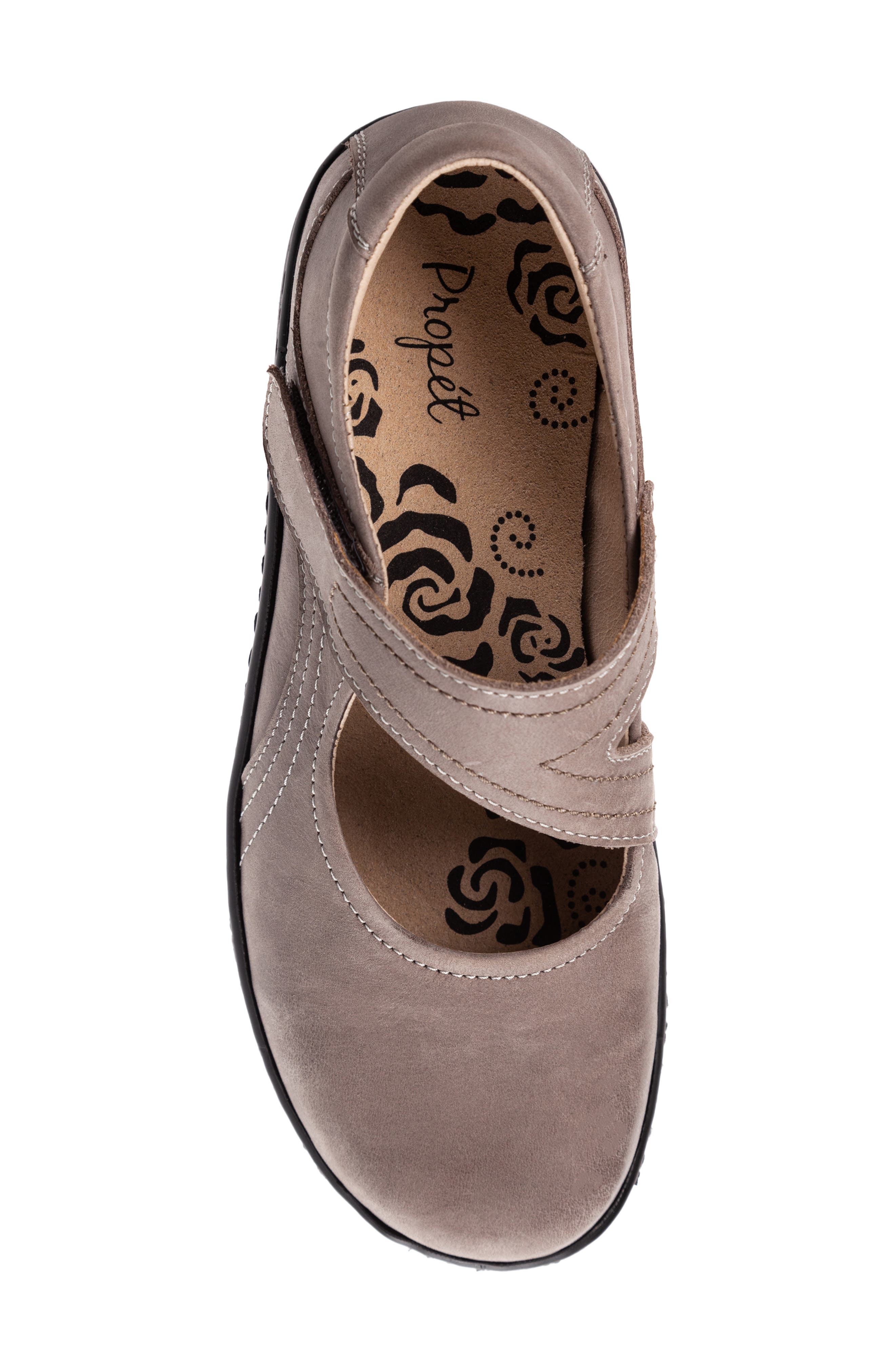 Golda Flat, Alternate, color, GREY LEATHER