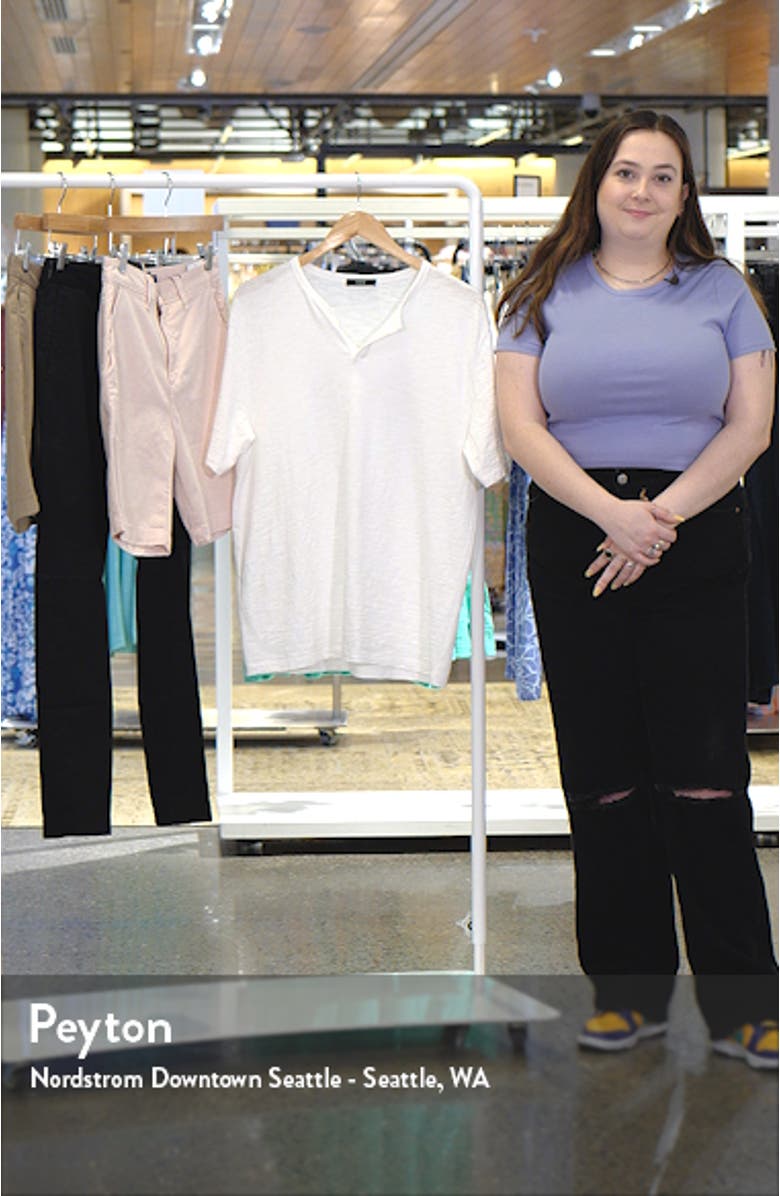 Slub Split Neck T-Shirt, sales video thumbnail