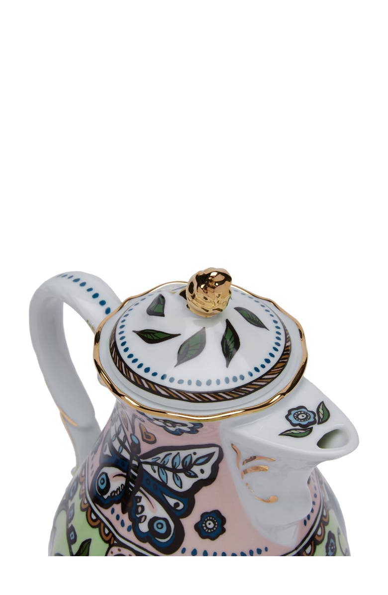 La DoubleJ Teapot Tree Of Life Light Gree, Alternate, color,