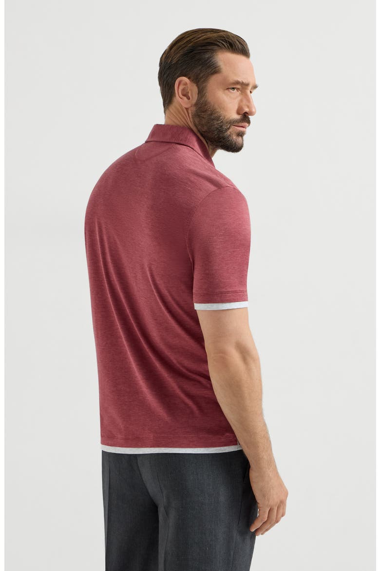 Jersey polo shirt, Alternate, color, Coral