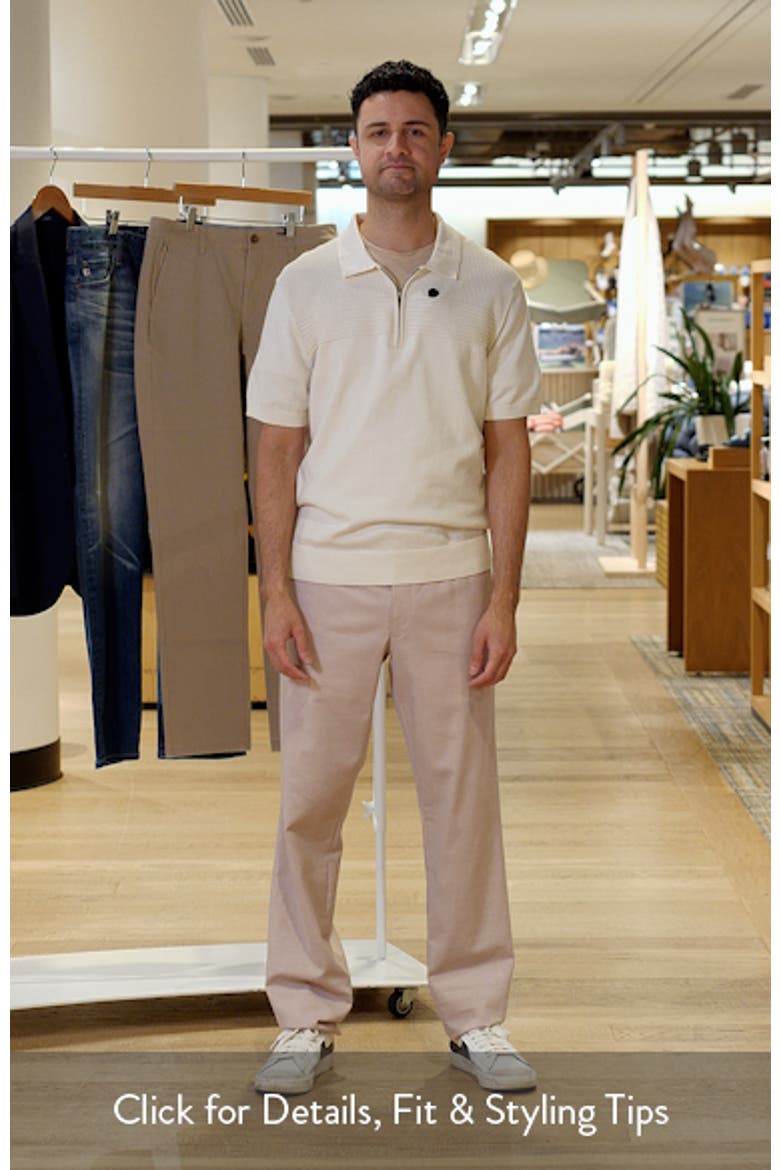 Quarter Zip Cotton Blend Polo Sweater video