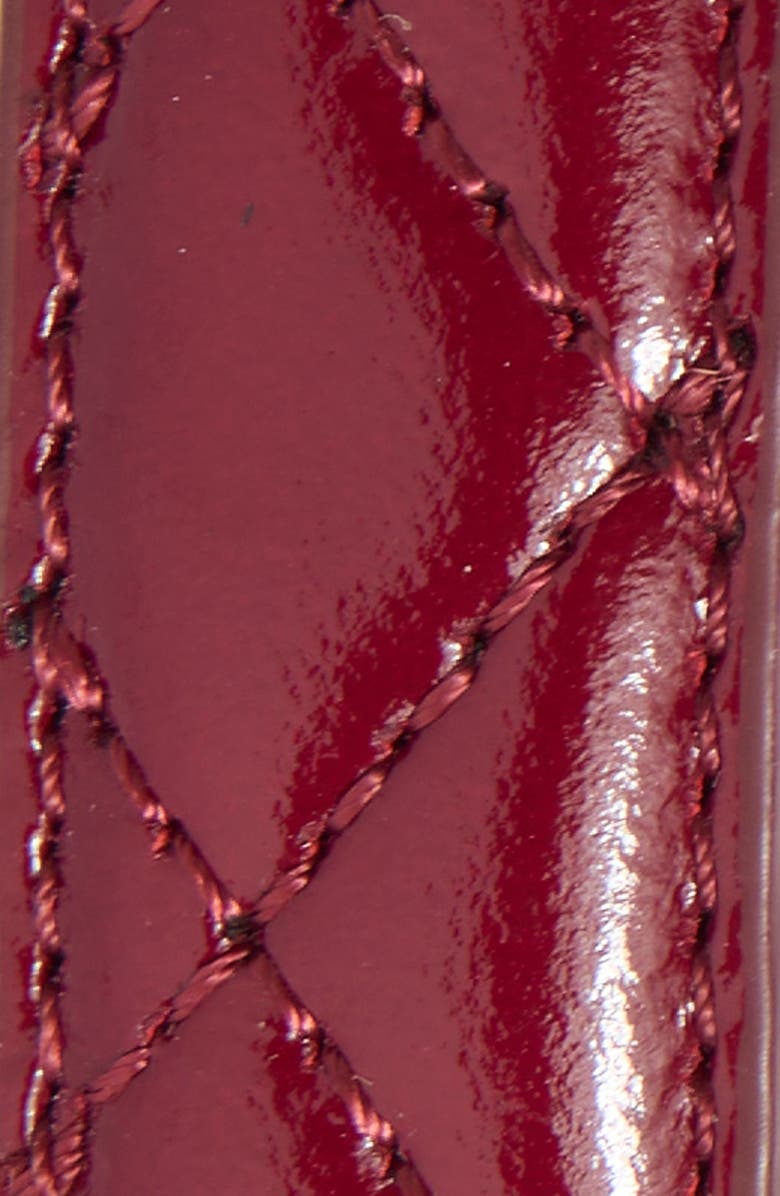 Kurt Geiger London Diamond Quilted Leather Belt, Alternate, color, Burgundy