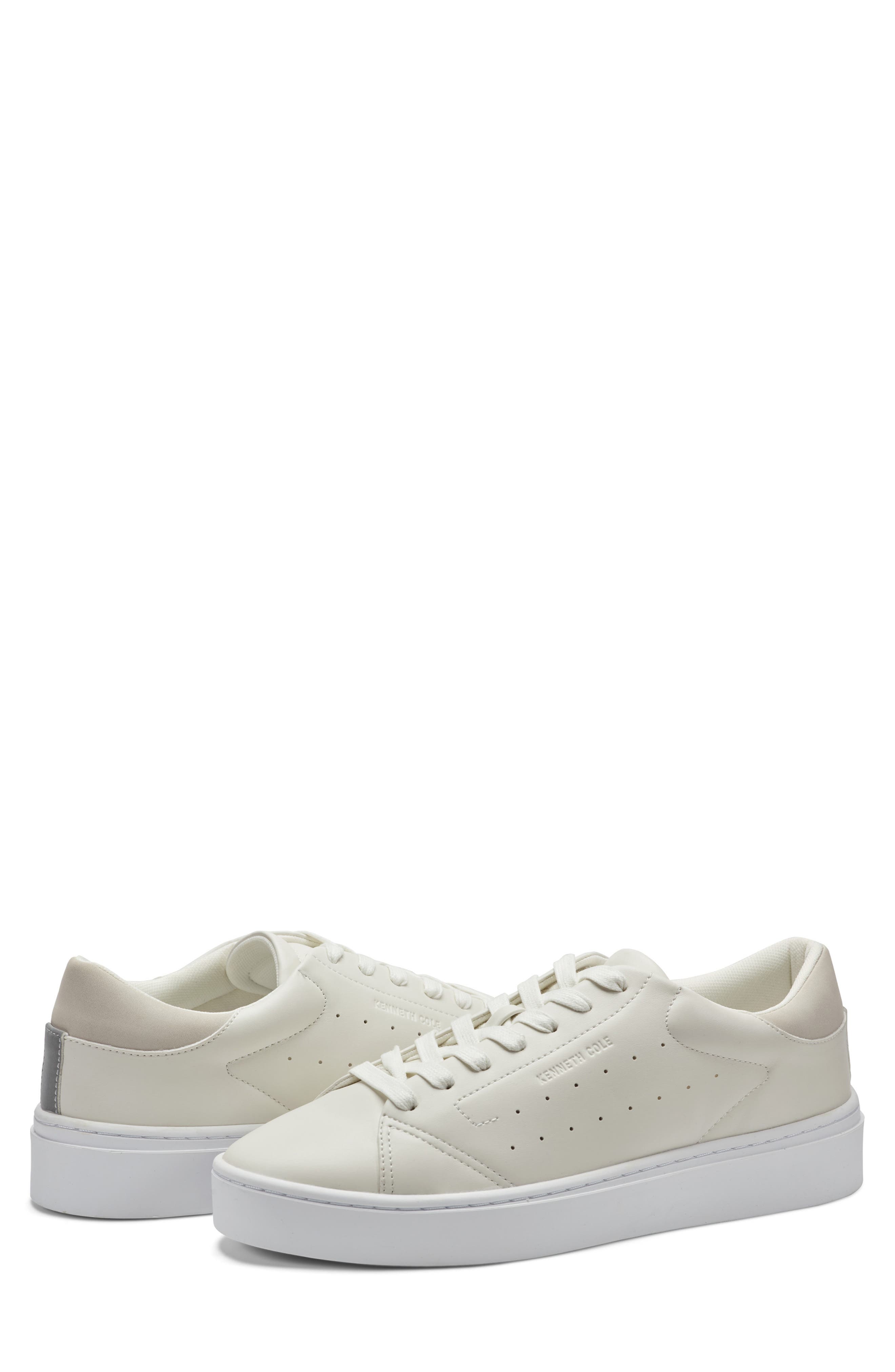 Kenneth Cole New York Nicco Low Top Sneaker, Alternate, color, Off White/ Agate Gray/ Silver