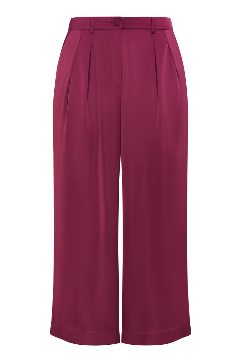 Rylie Palazzo Wide Leg Pants, Alternate, color, POMEGRANATE
