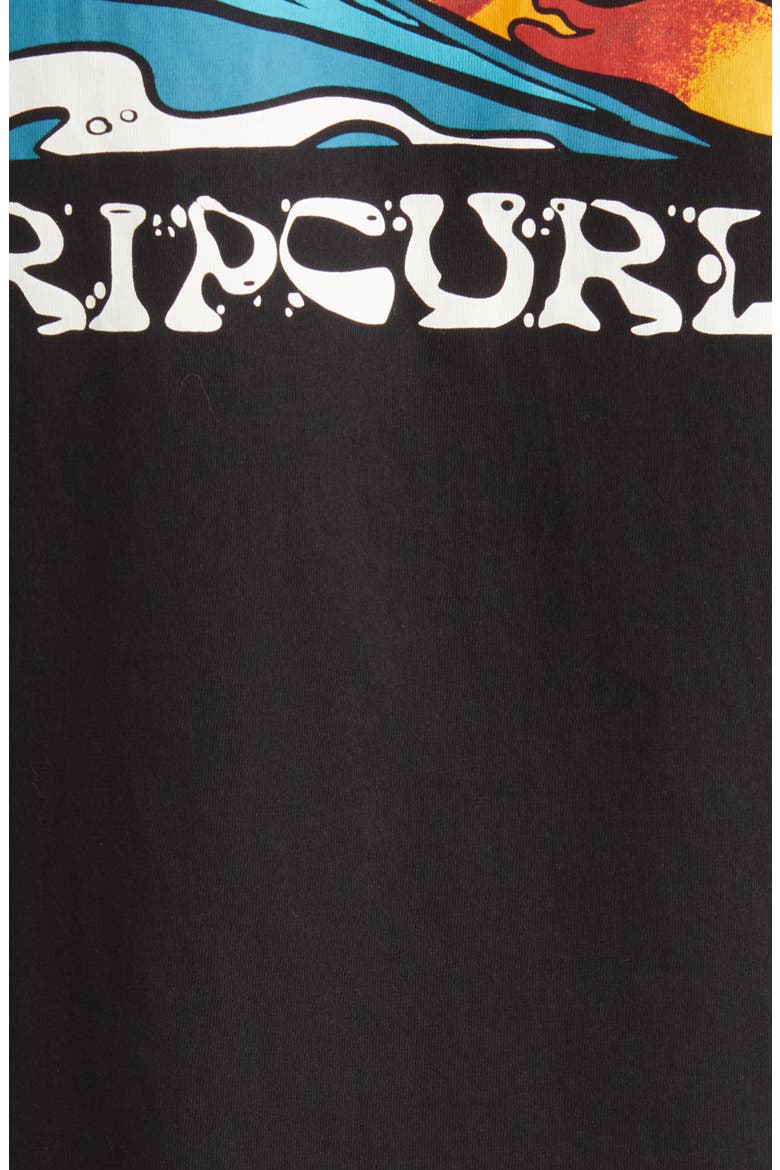 Rays & Hazed Cotton Graphic Tee, Alternate, color, BLACK