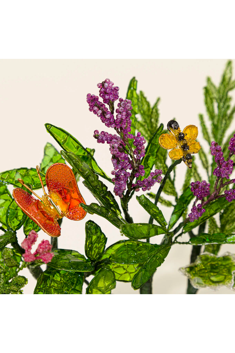 Herb Garden Sculpture, Alternate, color, Green / Brown / Purple
