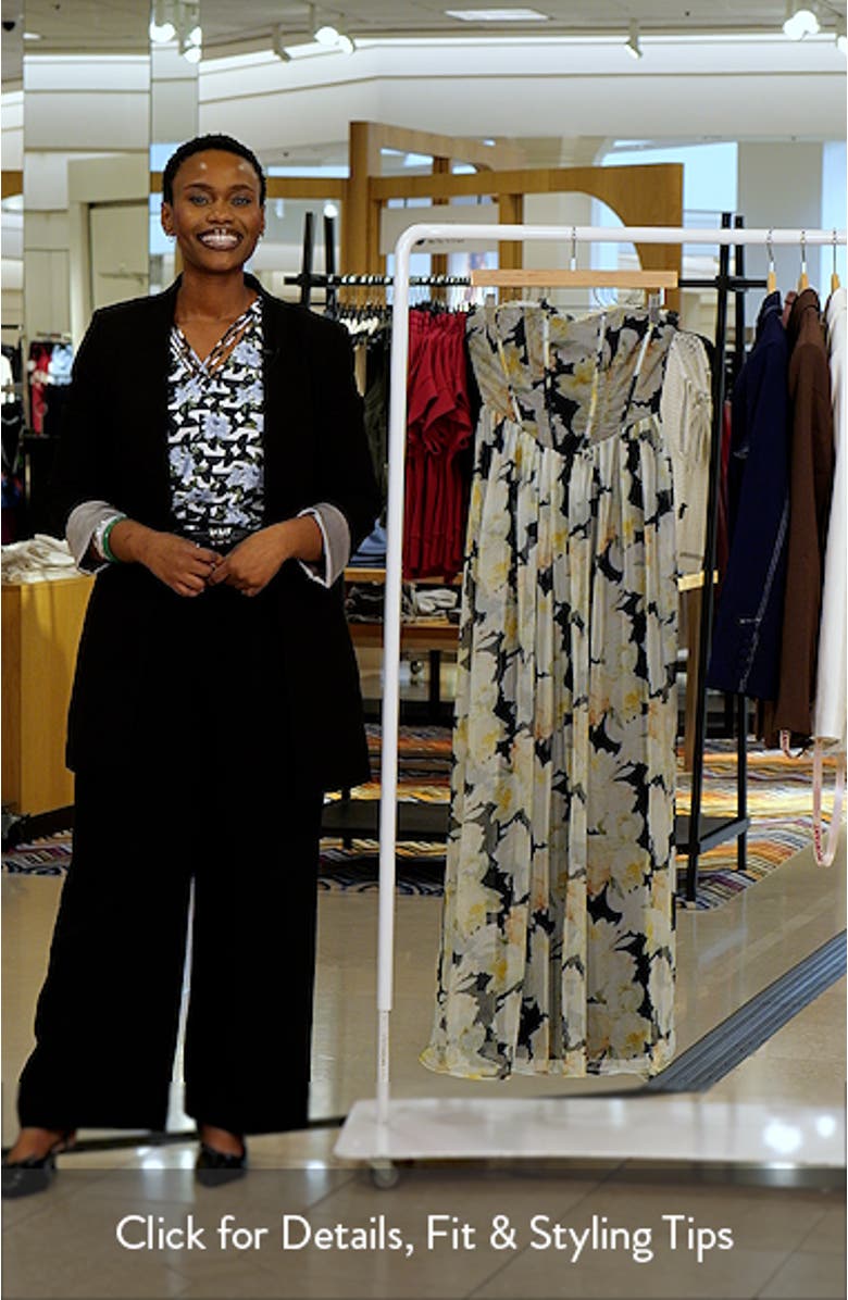 Remi Floral Strapless Corset Maxi Dress, sales video thumbnail