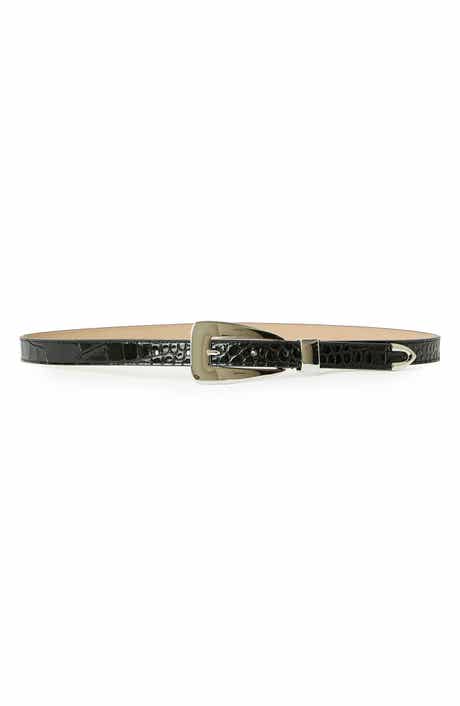 Briar Croco-Embossed Leather Belt