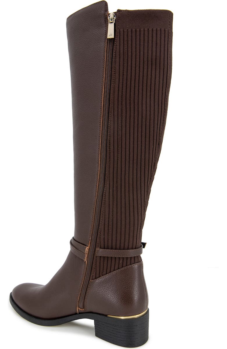 Kenneth Cole Lanica Knee High Boot, Alternate, color, Chocolate Leather