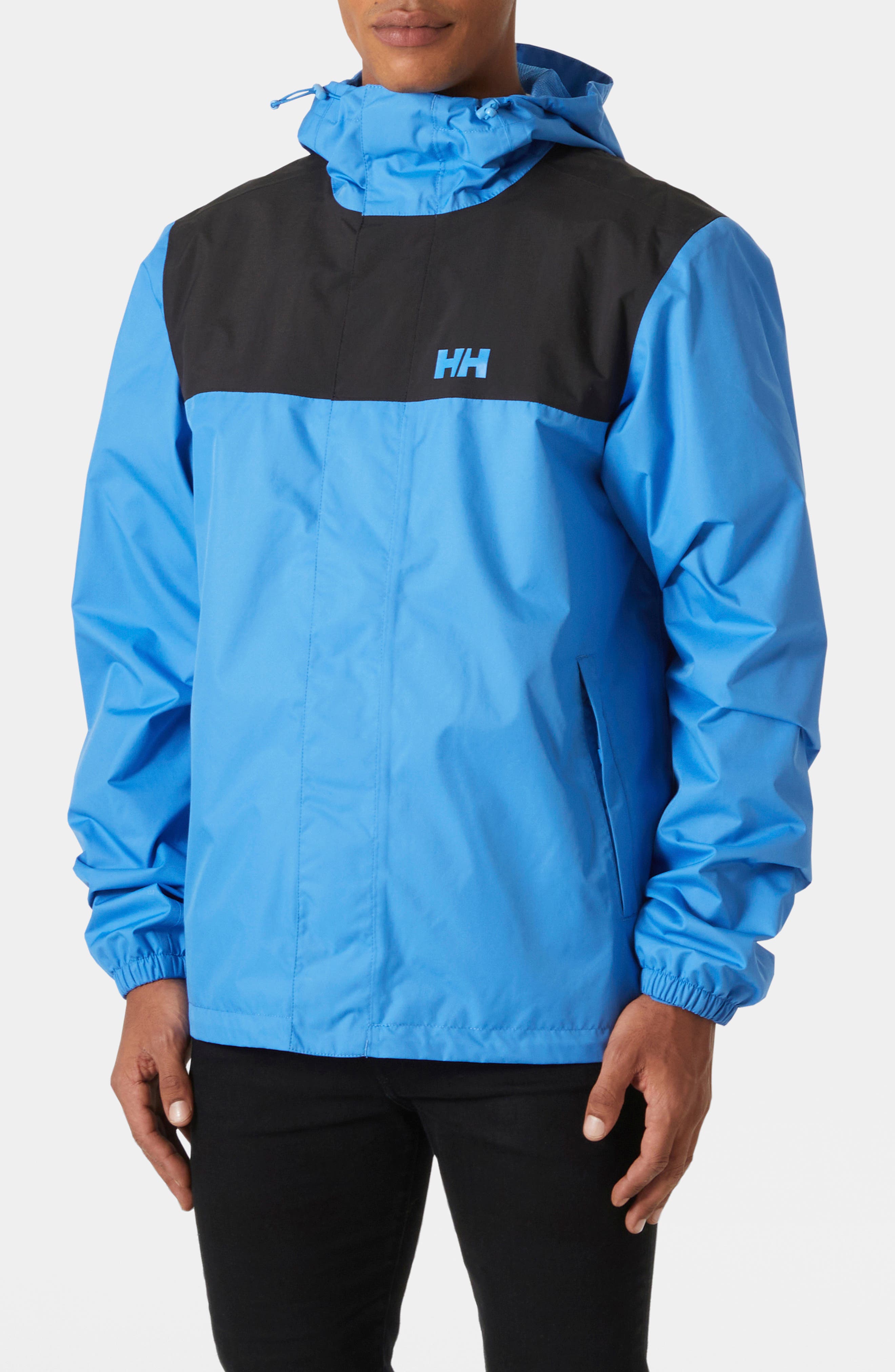 Helly Hansen Vancouver Waterproof Hooded Rain Jacket in Ultra Blue 