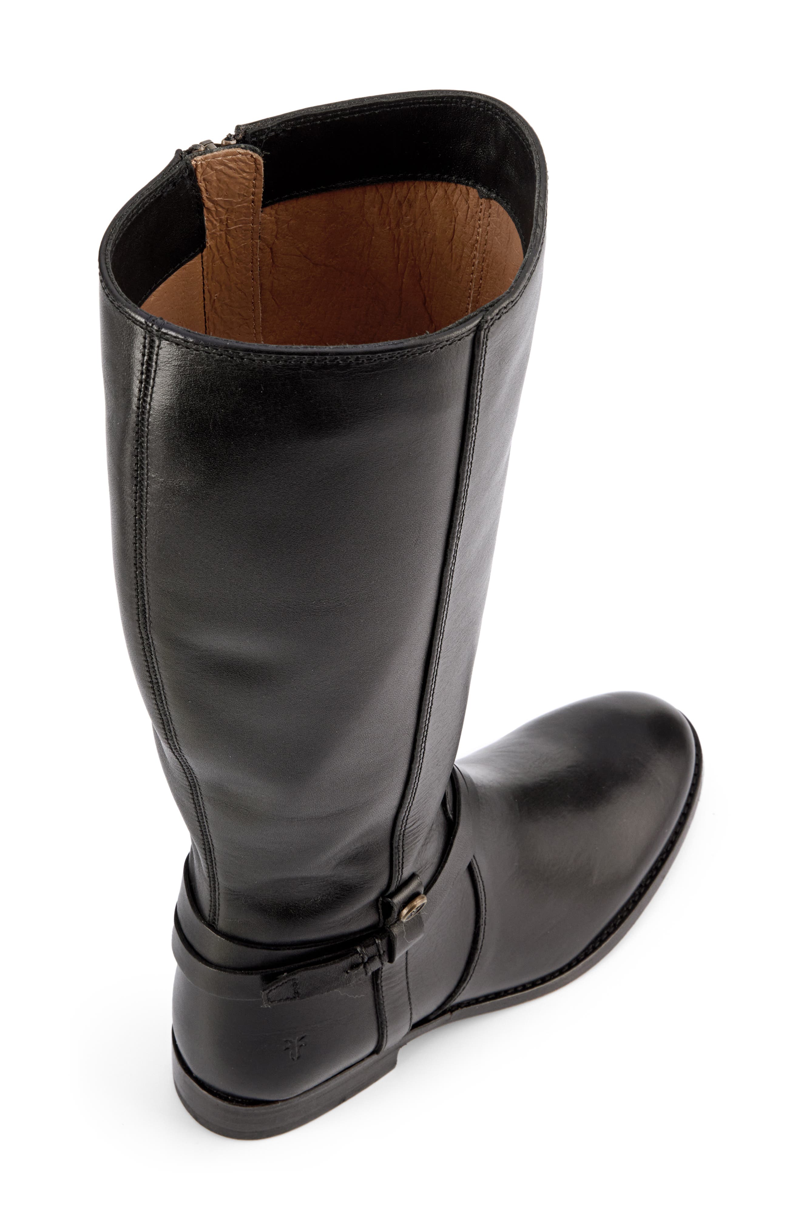 Melissa Belted Knee High Boot, Alternate, color, BLACK - SAKURA LEATHER